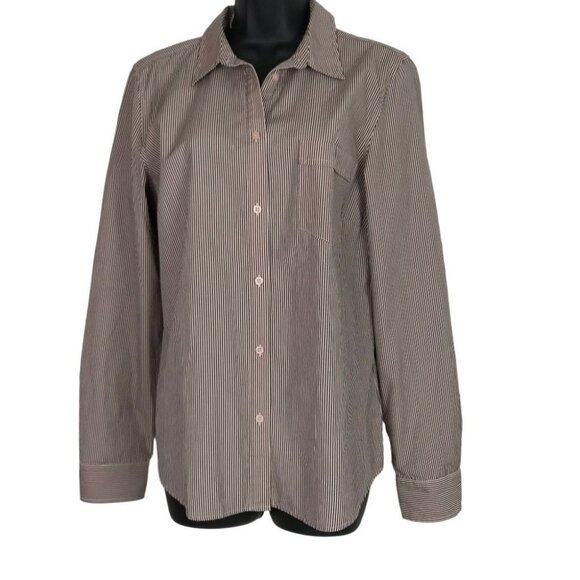 Nwot Sunday Best Striped Button Shirt Size L - Picture 1 of 8